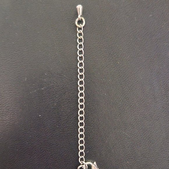 925 Sterling Silver CZ Diamond Necklace with Pendant - women. - Picture 3 of 5